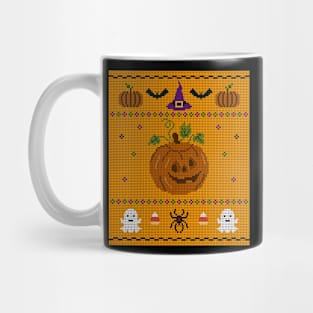 Halloween Jack o’ Lantern Knit Mug